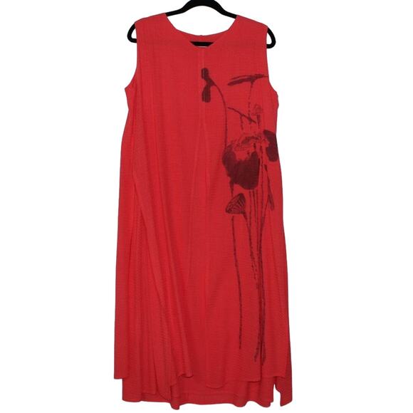 Redish Pink Mini Flowy Dress Size 10 Large - Picture 1 of 4